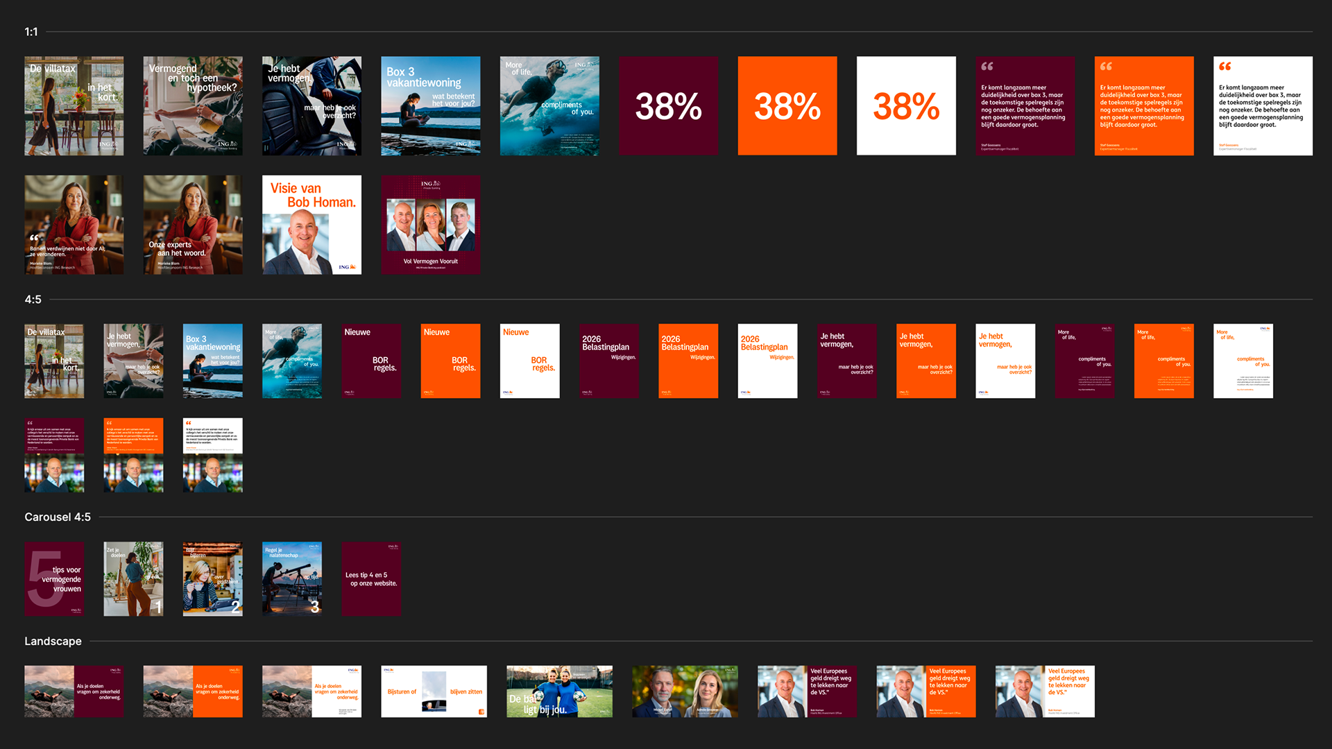 ING Private Banking — social media template library